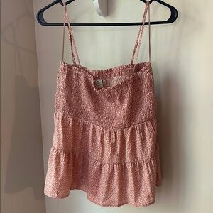 Women's Pink Smocked Top